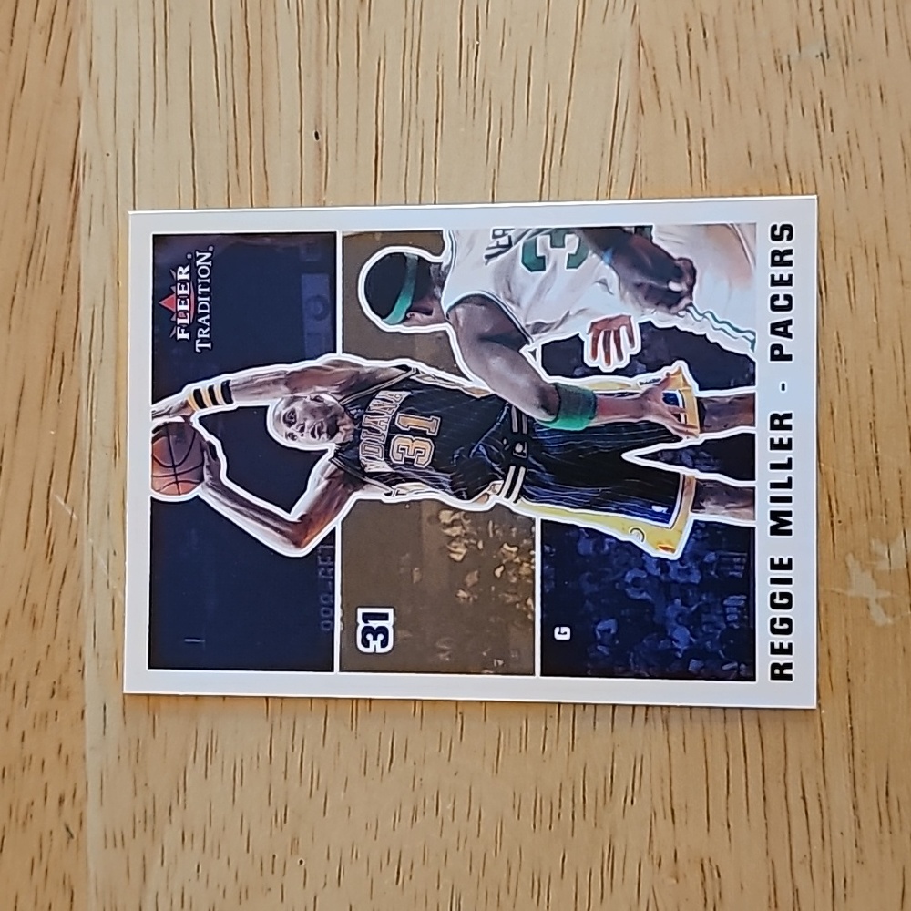 Reggie Miller Fleer Tradition Indiana Pacers Guard Hall of Famer